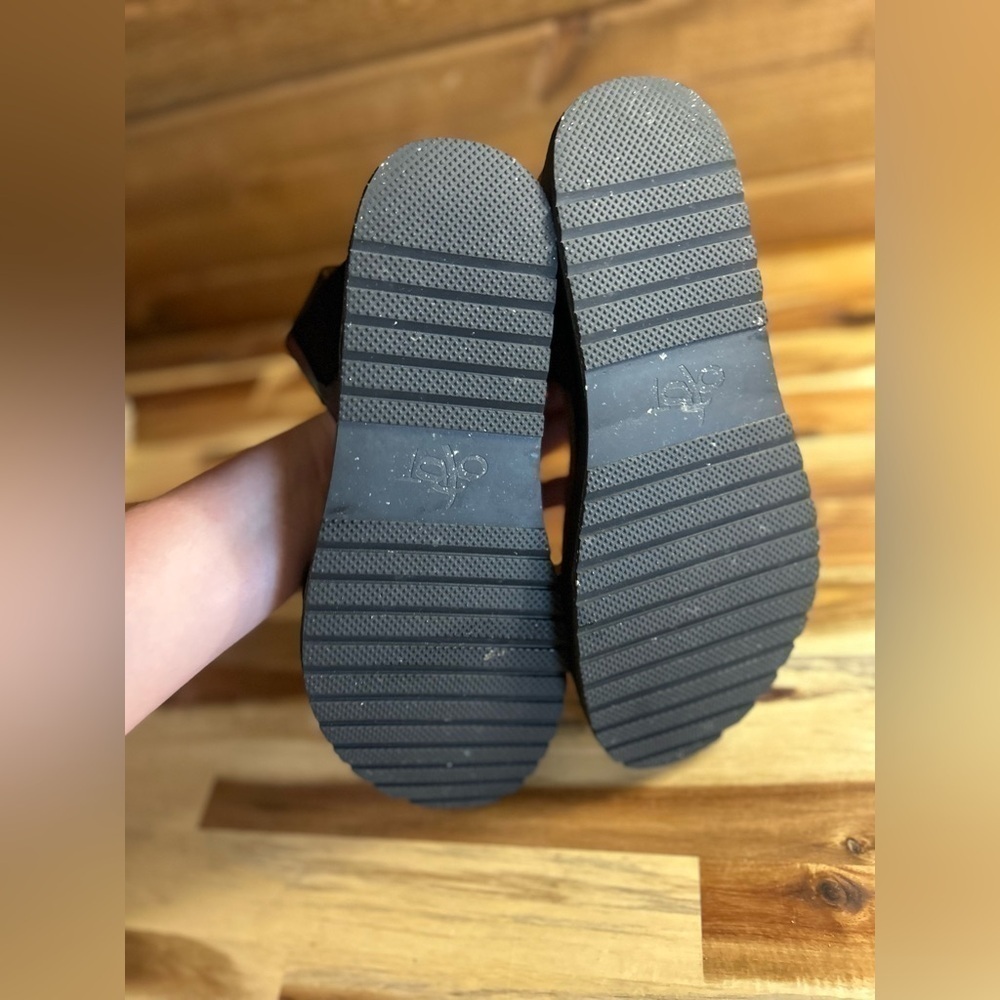 Otbt Libra chunky platform strap sandals in women’s Sz. 8 black leather upper. - Picture 8 of 8